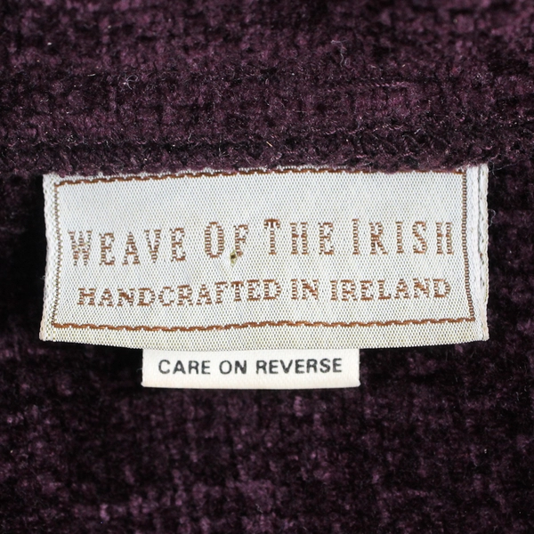 Weave Of The Irish Purple Knit Coat Women's Size Small Flawed