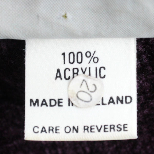 Weave Of The Irish Purple Knit Coat Women's Size Small Flawed