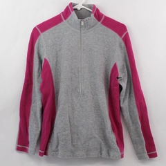 Tommy Bahama Gray Pink Half-Zip Activewear Top Women's Size S/P, Pre-Owned