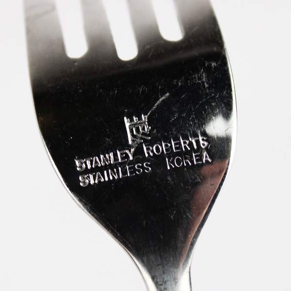 Lot of 3 Stanley Roberts Spectrum Slate Blue 6.75" Salad Forks Stainless Steel