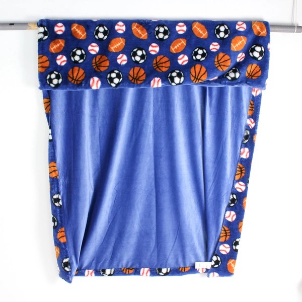 Brentwood Originals Blue Sports-Themed Faux Fur Blanket 50" x 70"