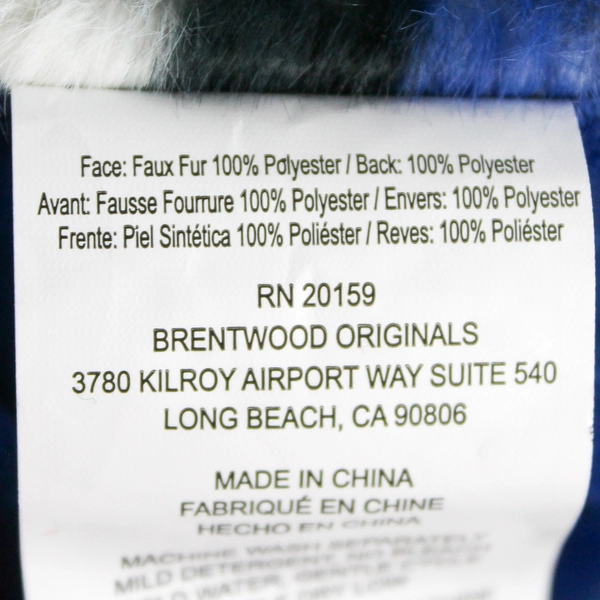 Brentwood Originals Blue Sports-Themed Faux Fur Blanket 50" x 70"
