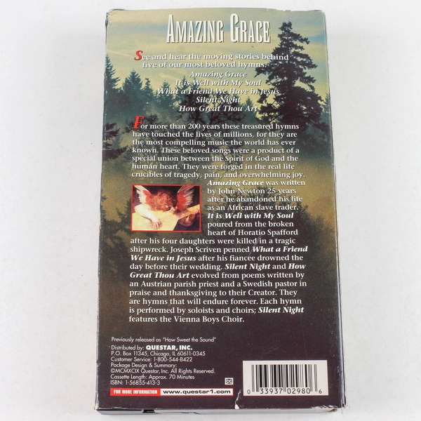 Amazing Grace: 5 Hymns that Changed the World VHS 1999 - Good Condition