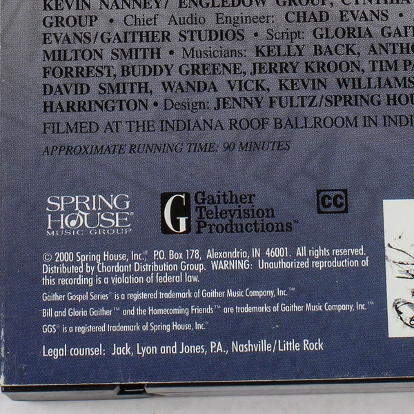 Good News Bill & Gloria Gaither Gospel VHS - Pre-Owned, Untested, Rare!