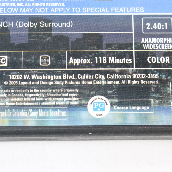 Hitch DVD 2005 Widescreen Edition Will Smith Pre-Owned French Subtitles