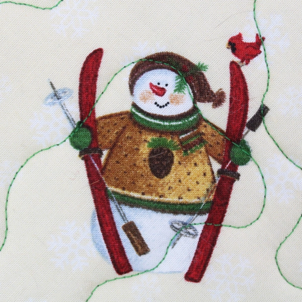 Set of 4 Christmas Snowman & Bear Placemats 12x16" - Festive Holiday Decor