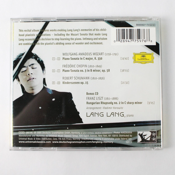 Memory by Lang Lang (CD, 2006)