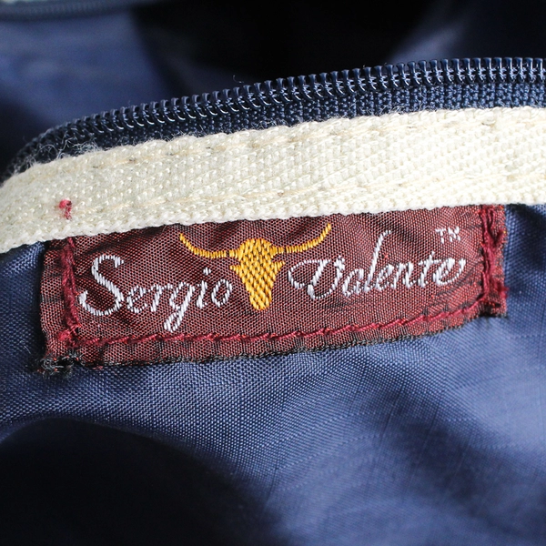 Vintage Sergio Valente Blue and White Garment Bag