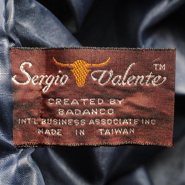 Vintage Sergio Valente Blue and White Garment Bag