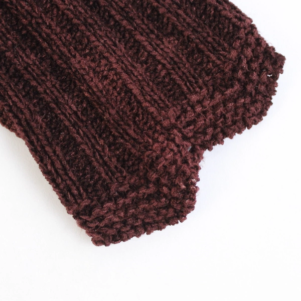 Unbranded Burgundy Long-Sleeved Knit Sweater Women's Size Medium