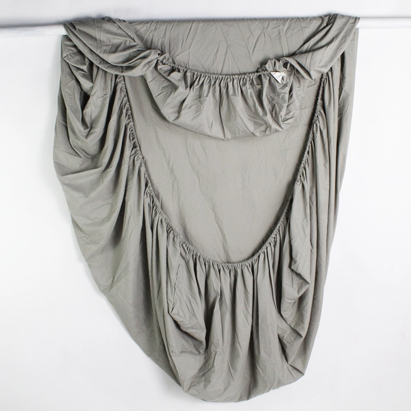 4 Pc Set Gray Embroidered Happy Camper Full Size Bedsheets & Pillowcases