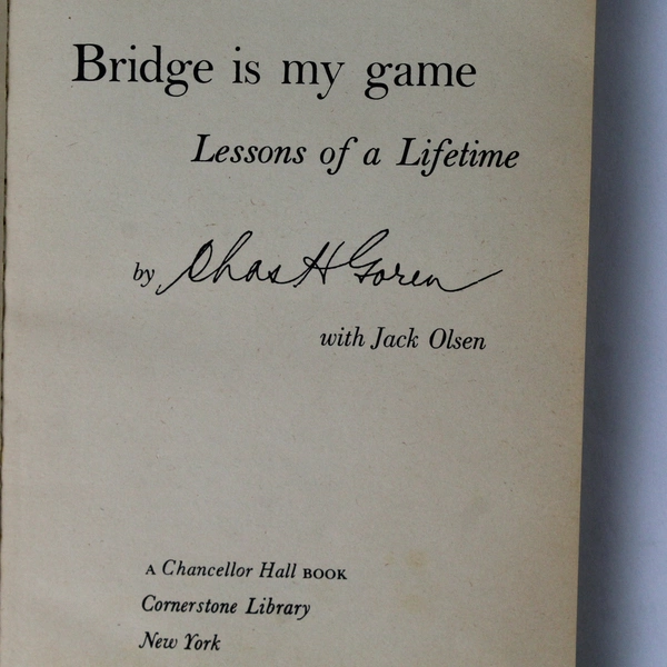 Bridge Is My Game by Charles Henry Goren 1973 Cornerstone Library