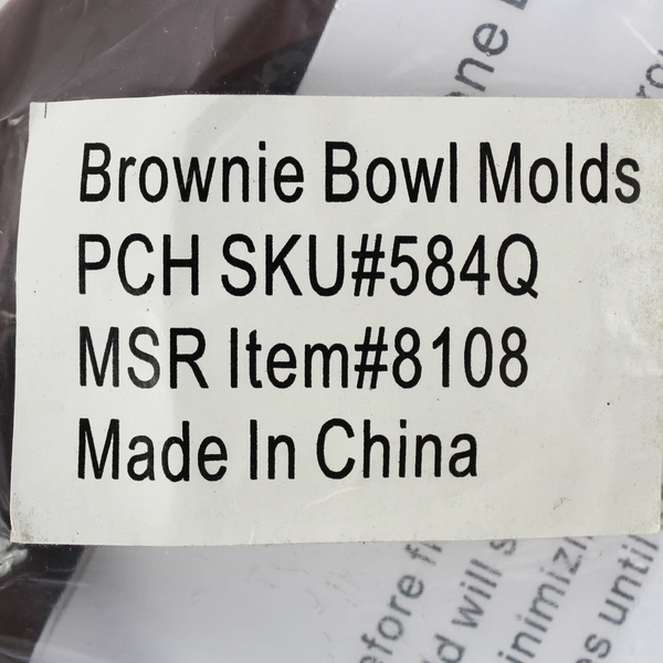 Set of 4 New Silicone Brownie Bowl Baking Molds - Sealed Packaging