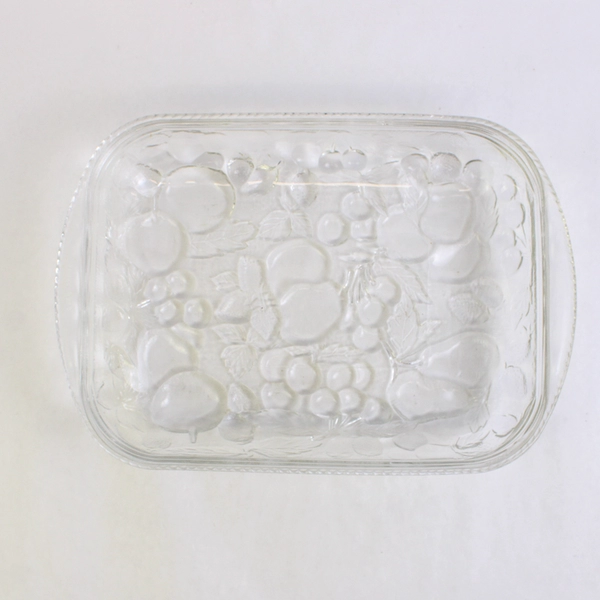 Libbey Glass Company Orchard Fruit Clear Pattern 13" Rectangular Baking Dish