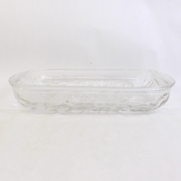Libbey Glass Company Orchard Fruit Clear Pattern 13" Rectangular Baking Dish