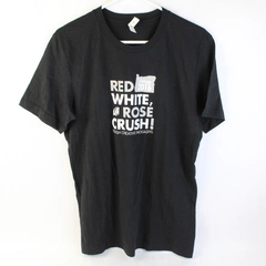 Bella+Canvas Black 100% Cotton Red White and Rose Crush Black T-Shirt Size M