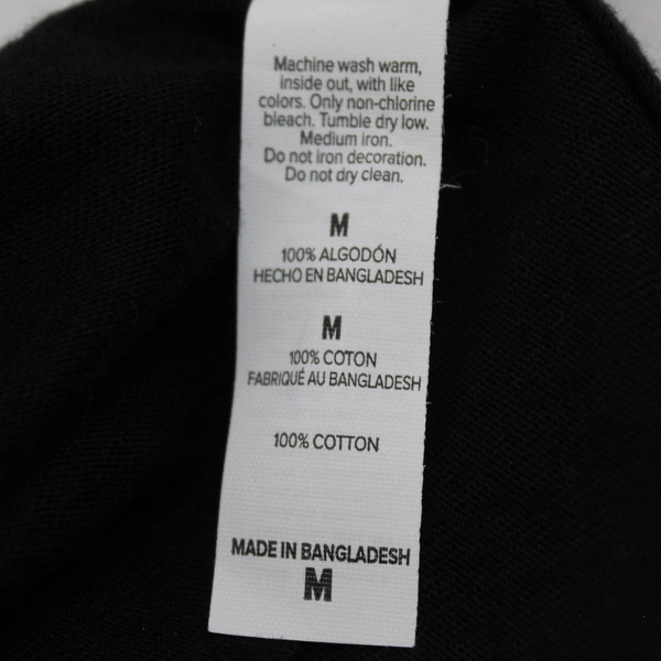 Bella+Canvas Black 100% Cotton Red White and Rose Crush Black T-Shirt Size M