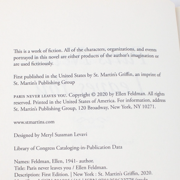 Paris Never Leaves You by Ellen Feldman 2020 1st Edition Paperback 
