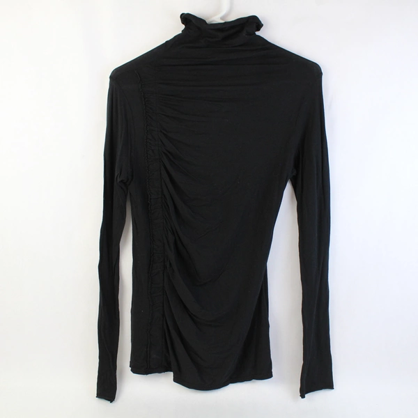 LAMade Black Asymmetrical Long-Sleeved Turtleneck Shirt Women's Size XS