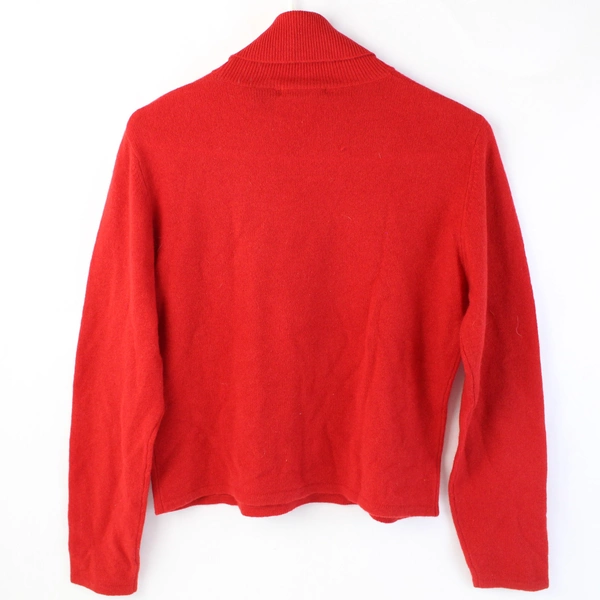 Amore Women's Red 100% Cashmere Turtleneck Long Sleeve Top Size Small