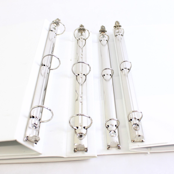 Lot of 4 White 3-Ring Binders 1/2" and 1" School Office Supplies