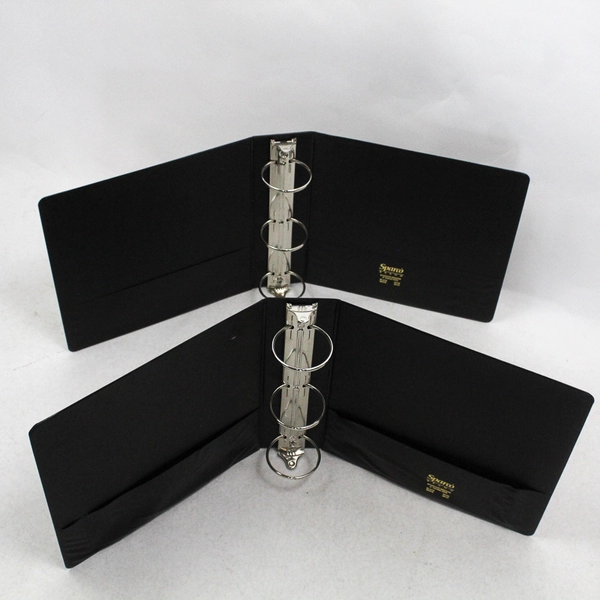 Lot of 5 Black and White 3-Ring Binders 3" and 1" School Office Supplies