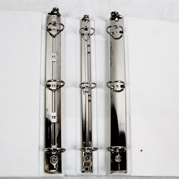 Lot of 5 Black and White 3-Ring Binders 3" and 1" School Office Supplies