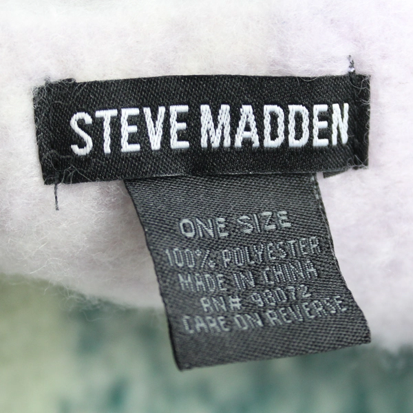 Steve Madden Women's Green and Purple Checkered Scarf One Size