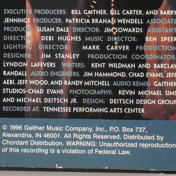 Bill & Gloria Gaither Moments to Remember VHS 1996 Pre-Owned Music Video