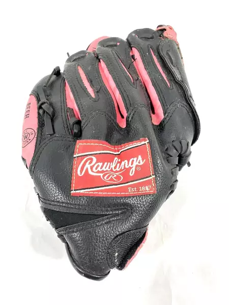 Rawlings Girl's PINK LS95P 9.5" Left Hand Baseball Glove - Pre-owned