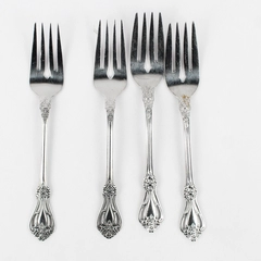 Lot of 4 Stanley Roberts Rogers Co Valentine 7" Salad Fork Stainless Steel