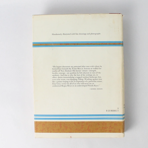 Zane Grey Outdoorsman 1972 Prentice Hall Publishing Hardcover Book Club Edition