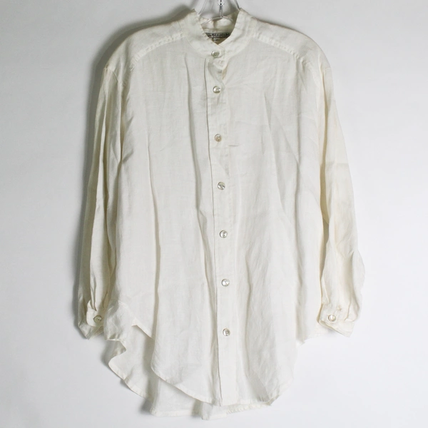 This Is Not A Hat White Button-Up Blouse Women's Size 2