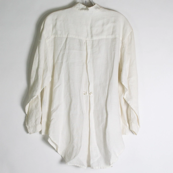 This Is Not A Hat White Button-Up Blouse Women's Size 2