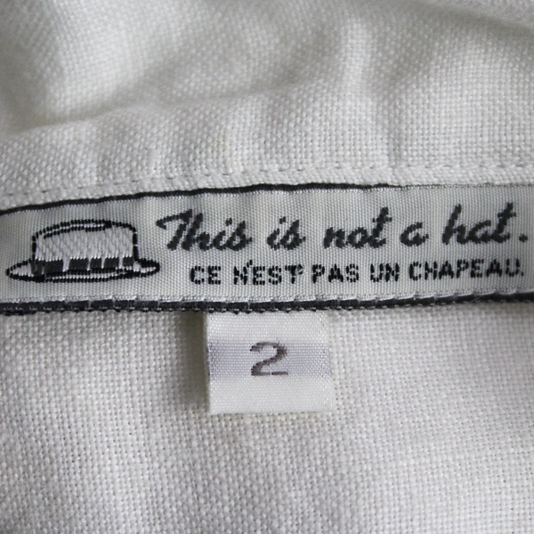 This Is Not A Hat White Button-Up Blouse Women's Size 2