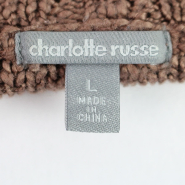 Charlotte Russe Women's Mauve Knit Sweater Pullover Size L - Good Condition