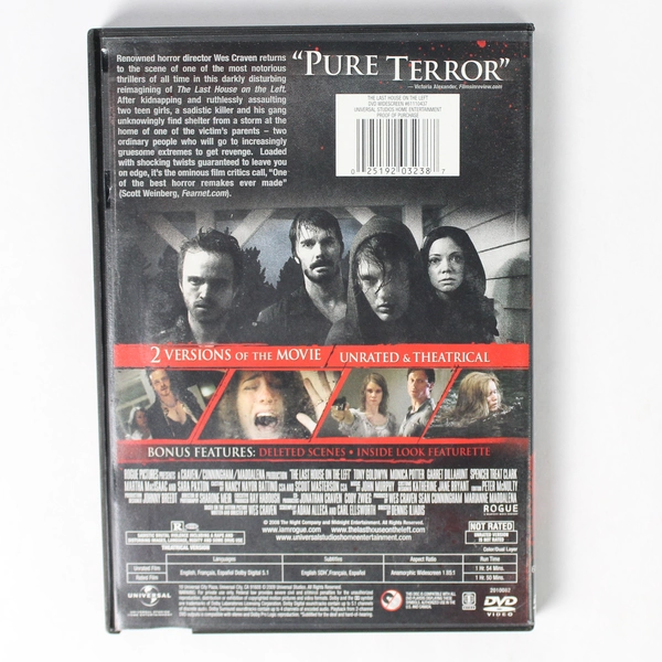 The Last House on the Left 2009 Unrated Widescreen DVD Universal Studios