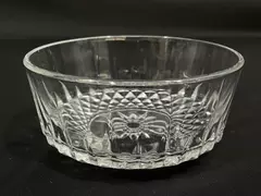 Arcoroc Glass Individual Salad Bowl Diamond Point Pattern Clear