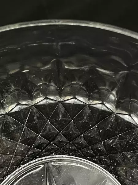 Arcoroc Glass Individual Salad Bowl Diamond Point Pattern Clear