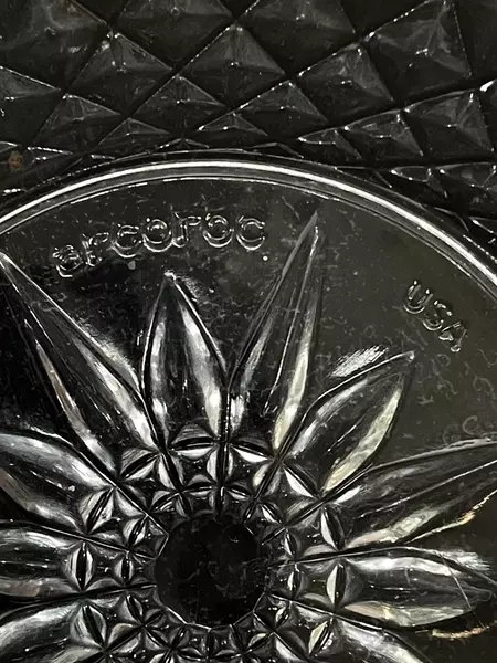 Arcoroc Glass Individual Salad Bowl Diamond Point Pattern Clear