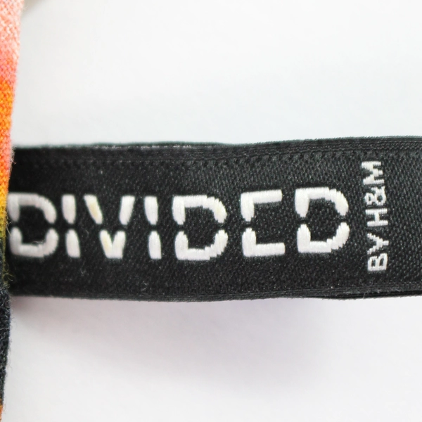 Divided by H&M Women's Black Floral Racerback Tank Top Size 8 Asymmetrical Hem