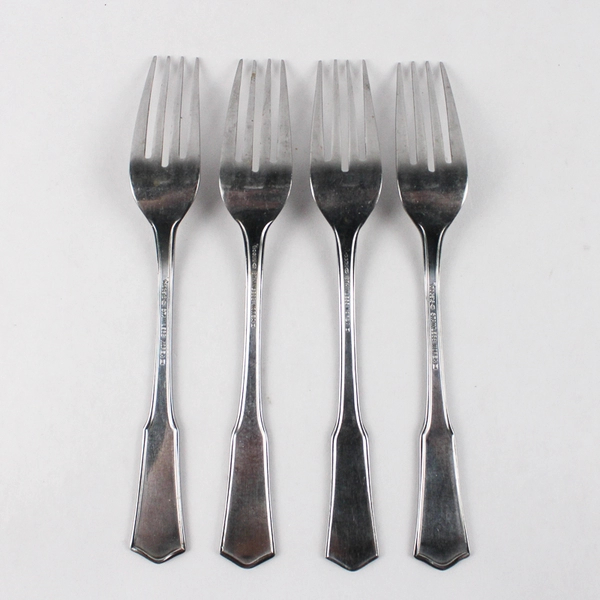 Lot of 4 Stanley Roberts Rogers Co SRB113 7.5" Dinner Forks Stainless Steel