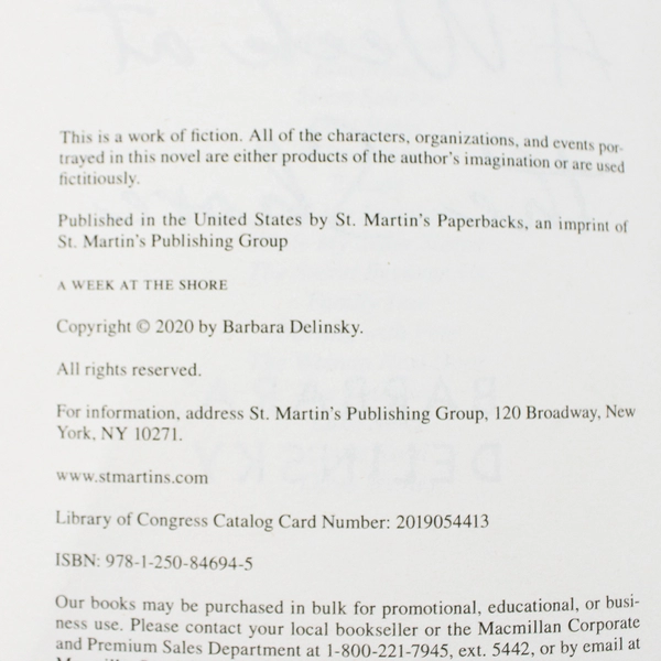 A Week At The Shore by Barbara Delinsky 2022 Paperback