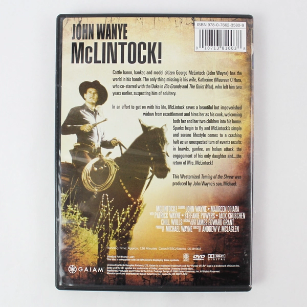 McLintock 2008 DVD Movie John Wayne Maureen O'Hara Western Classic