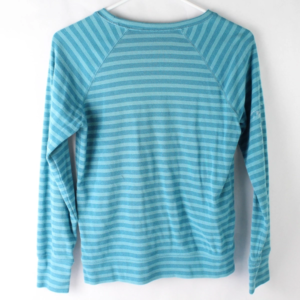 Eddie Bauer Blue Striped Long-Sleeved Cotton Blend Shirt Women's Size XS