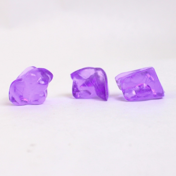 Lot Of 127 Plastic Stones Pebbles Abstract Shaped Bright Purple Decor Prop