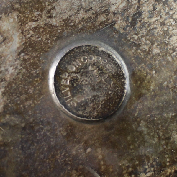 Vintage Tree Of Life Silver on Copper Footed Meat Platter Tray 18"