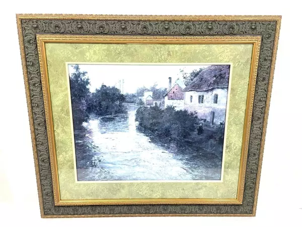 Frits Thaulow Landscape Fine Art Print Framed And Matted 34 x 38 Inch