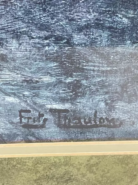 Frits Thaulow Landscape Fine Art Print Framed And Matted 34 x 38 Inch