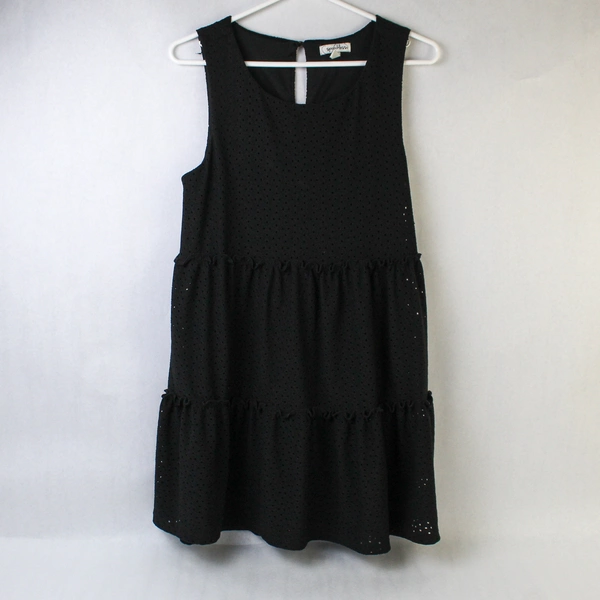Speechless Girl's Black Sleeveless Tiered Dress Size M Pre-Owned